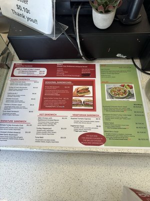 Menu photo 1 Andersen Bakery San Francisco, CA