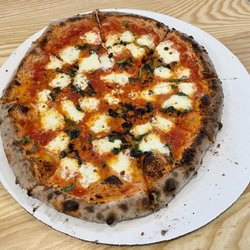 Fire In The Kitchen - "Margherita" (red sauce, garlic, fresh basil, fresh mozzarella, parmesan)