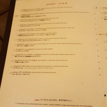 Arancino - Pasta menu - Italian Near Me - Honolulu, Hawaii