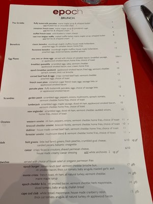 Menu photo 1 Epoch Gastropub Exeter, NH