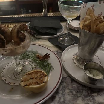 Coucou - Grilled Shrimp cocktail is like none other. Fries and my fave - French Near Me - West Hollywood, California Coucou - Grilled Shrimp cocktail is like none other. Fries and my fave - French Near Me - West Hollywood, California