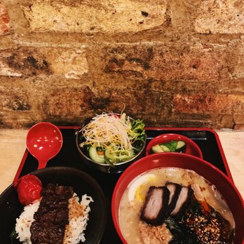 RAMEN-SAN - Tonkotsu ramen with steak rice bowl - Ramen Near Me - Chicago, Illinois RAMEN-SAN - Tonkotsu ramen with steak rice bowl - Ramen Near Me - Chicago, Illinois