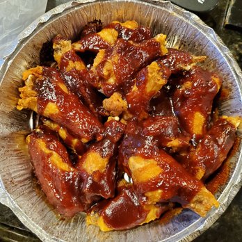 Manny & Olga's Pizza - Barbecue chicken wings - Pizza Near Me - Wheaton, Maryland Manny & Olga's Pizza - Barbecue chicken wings - Pizza Near Me - Wheaton, Maryland