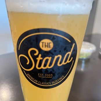 The Stand - American Classics Redefined - The Stand IPA in a frozen pint glass - New American Near Me - The Woodlands, Texas