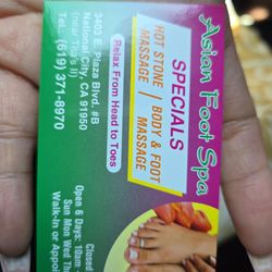 Asian Foot Spa - Buisness card