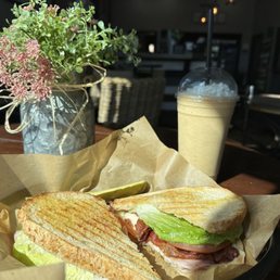 Meat Lovers on sourdough & yummy Cold Brew Blended = PERFECTION Meat Lovers on sourdough & yummy Cold Brew Blended = PERFECTION