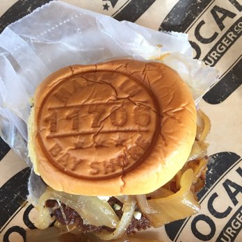 Local Burger - Love how they stamp the bun - Burgers Near Me - Bay Shore, New York Local Burger - Love how they stamp the bun - Burgers Near Me - Bay Shore, New York