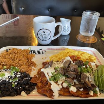 Breakfast Republic - The chili Chilles with avocado and Carne Asada, and scrambled eggs - Breakfast & Brunch Near Me - Palm Desert, California Breakfast Republic - The chili Chilles with avocado and Carne Asada, and scrambled eggs - Breakfast & Brunch Near Me - Palm Desert, California