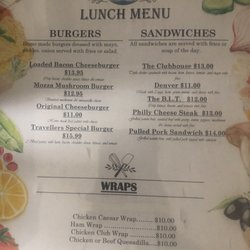The Travelers Cafe - LUNCH MENU