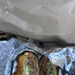 Burrito Express Mexican Grill - Torta with steak and stewed beef