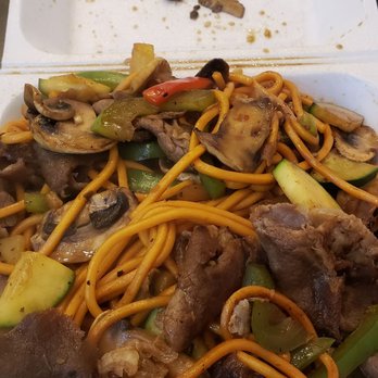 BB Mongolian BBQ - I had beef with a ton of mushrooms, zucchini, jalapenos, and pineapples. Yum! - Mongolian Near Me - Cypress, California