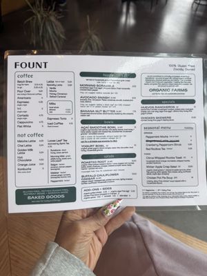 Menu photo 1 Fount Coffee + Kitchen Morrisville, NC