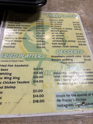 Menu photo 2 Tracey's Kitchen TRENTON, NJ Menu photo 2 Tracey's Kitchen TRENTON, NJ