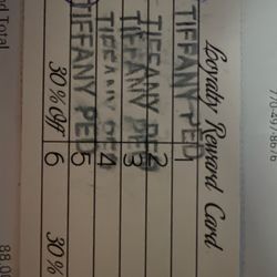 This the loyalty card they give you if you have 6 visits it's suppose to be 30% and he just made up his own discount of 16.98%