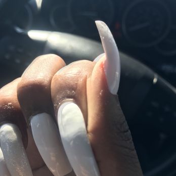 Vanity Nail & Spa - The white nails were done by Vanity nails which broke after a week of having them. The pink ones are by No. 1 nails, who are amazing. - Nail Salons Near Me - Palmdale, California Vanity Nail & Spa - The white nails were done by Vanity nails which broke after a week of having them. The pink ones are by No. 1 nails, who are amazing. - Nail Salons Near Me - Palmdale, California