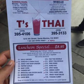T's Thai - The menu - Thai Near Me - Santa Monica, California T's Thai - The menu - Thai Near Me - Santa Monica, California