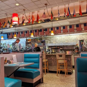 Landmark Diner Buckhead - Inside. Bar and counter. - Diners Near Me - Atlanta, Georgia