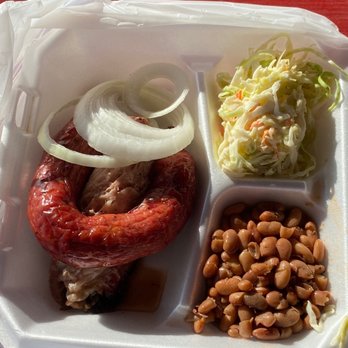 Luling Bar- B- Q - Awesome sausage! Ok brisket (needs sauce). Very good slaw. Surprising beans. - Barbeque Near Me - Luling, Texas