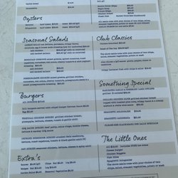 Batemans Bay Soldiers' Club - Menu