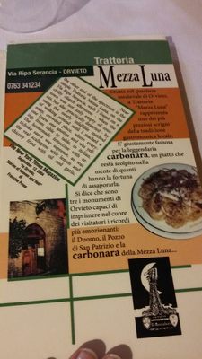 Menu photo 5 Mezza Luna Orvieto, TR