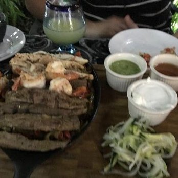 Coyote Crossing - Whoops!  It's blurry.  Todos fajitas with chicken, shrimp and steak - Mexican Near Me - Conshohocken, Pennsylvania