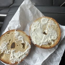 Dunkin' - Bagel with a tiny smear of cream cheese