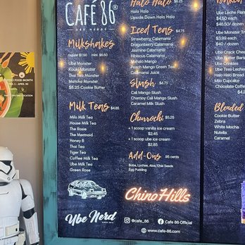 Cafe 86 - Menu - Coffee & Tea Near Me - Chino Hills, California