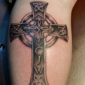 Ink Spot Tattoo - Celtic Cross- Done by Matt - Tattoo Near Me - Tacoma, Washington