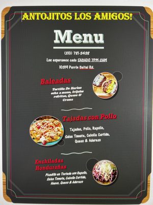 Menu photo 1 Antojitos Los Amigos San Antonio, TX