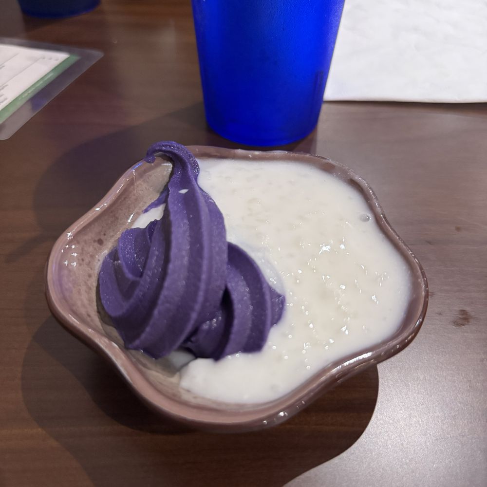 SoupGreen Buffet - Ube soft serve ice cream, coconut rice pudding. - Soup Near Me - Austin, Texas SoupGreen Buffet - Ube soft serve ice cream, coconut rice pudding. - Soup Near Me - Austin, Texas
