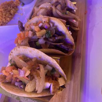 Tequila 45 - Taco sampler (pork, chicken, beef) - Tex-Mex Near Me - Houston, Texas Tequila 45 - Taco sampler (pork, chicken, beef) - Tex-Mex Near Me - Houston, Texas
