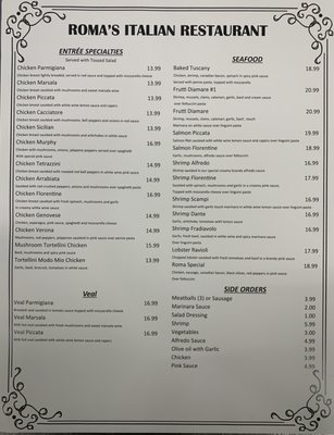 Menu photo 3 Roma’s Italian Restaurant Pleasanton, TX