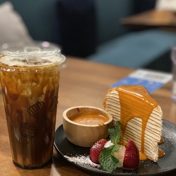 U :Dessert Story - Thai Tea Crepe Cake Earl Gray Crumble Cheese Tea - Desserts Near Me - Berkeley, California