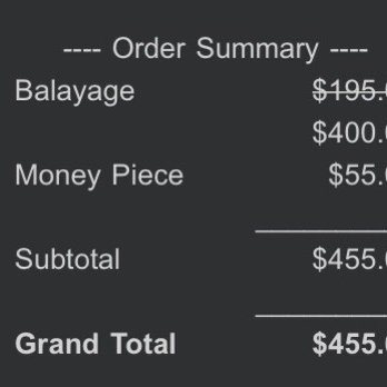 Revolution Salon - Receipt - Hair Salons Near Me - Las Vegas, Nevada Revolution Salon - Receipt - Hair Salons Near Me - Las Vegas, Nevada