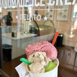 Annie's Ice Cream - Hazelnut, mint, mixed berries