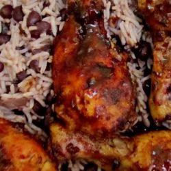 Soul Delishaus - Jerk, legs and red peas, and rice