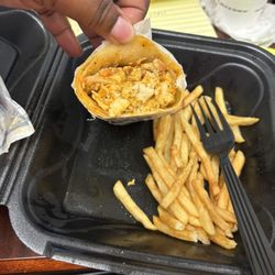 Manhattan Cafe - Buffalo chicken sandwich and fries
