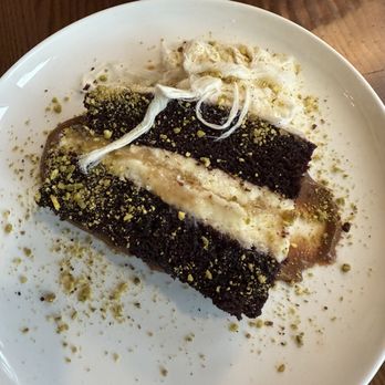 Bey Mediterranean Kitchen & Bar - white chocolate mousse cake - Mediterranean Near Me - Roswell, Georgia Bey Mediterranean Kitchen & Bar - white chocolate mousse cake - Mediterranean Near Me - Roswell, Georgia