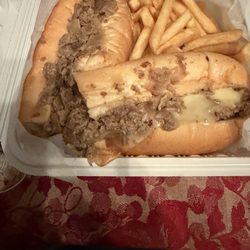 Bella G's - Cheesesteak and fries Comes with a 20 oz drink Fantastic deal Tastes great and a very nice family owned business