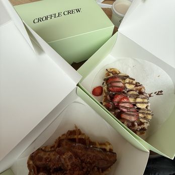 Croffle Crew - Bacon maple croffle and Nutella croffle - Desserts Near Me - Happy Valley, Oregon