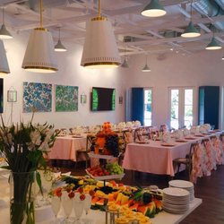 Sisters Catering & Decor - Setting up for the bridal shower.