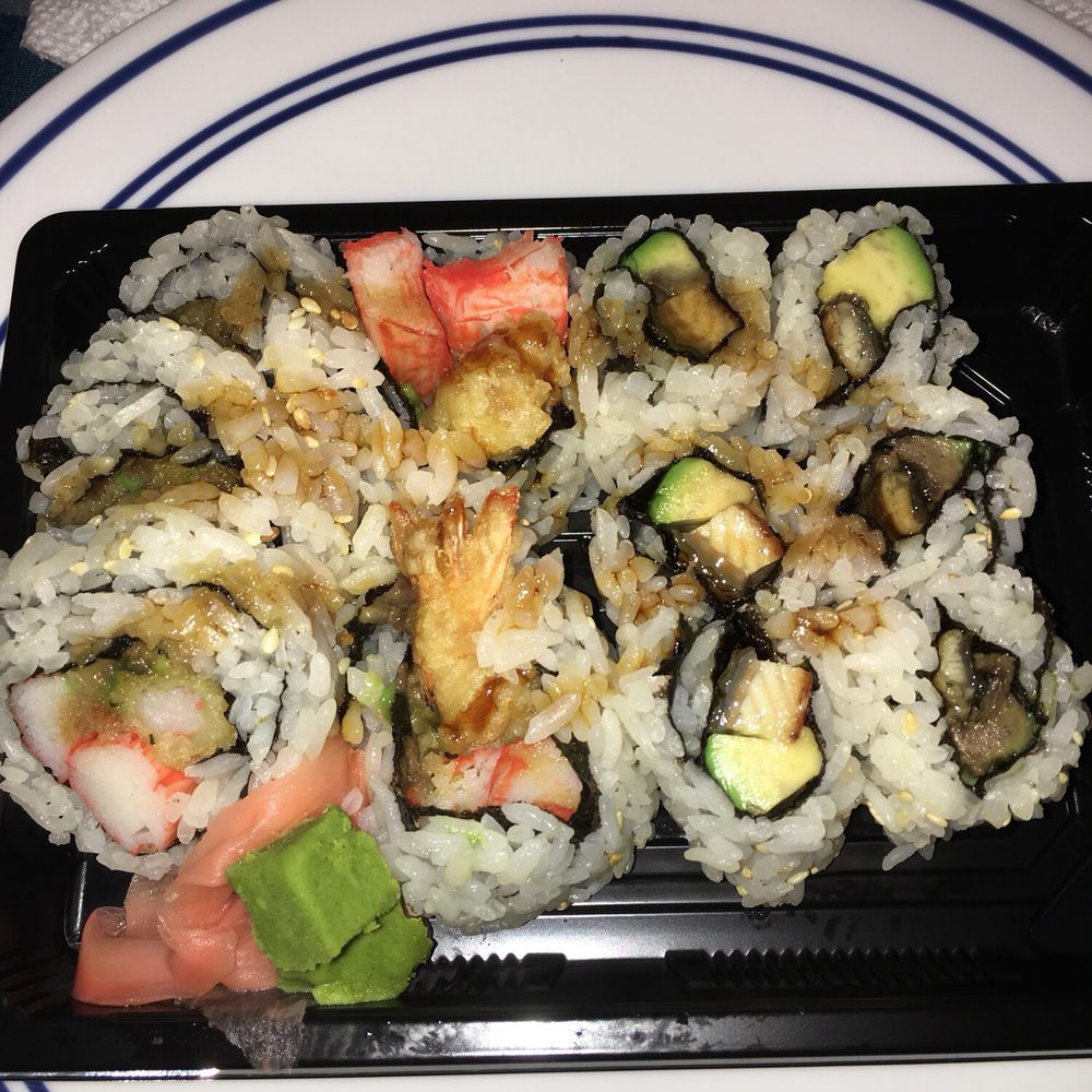 Tenko Japan - Yummi roll and eel roll with avocado instead of cucumbers for both. - Japanese Near Me - Raleigh, North Carolina Tenko Japan - Yummi roll and eel roll with avocado instead of cucumbers for both. - Japanese Near Me - Raleigh, North Carolina