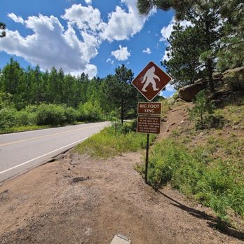 Pikes Peak - America's Mountain - Big foot sign - Hiking Near Me - Cascade, Colorado Pikes Peak - America's Mountain - Big foot sign - Hiking Near Me - Cascade, Colorado