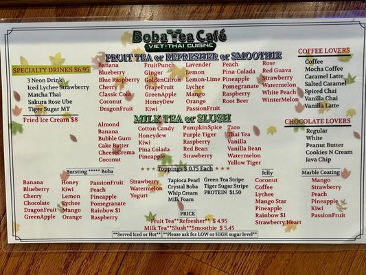 Menu photo 5 Boba Tea Cafe Niagara Falls, NY