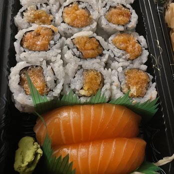 Izu Sushi - 2. Crunchy Spicy Roll (Salmon) & Salmon sushi - Japanese Near Me - Lansdale, Pennsylvania Izu Sushi - 2. Crunchy Spicy Roll (Salmon) & Salmon sushi - Japanese Near Me - Lansdale, Pennsylvania