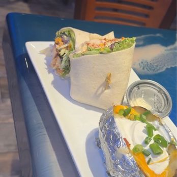 Coconuts On The Beach - Chipotle Wrap with Baked Potato - Bars Near Me - Cocoa Beach, Florida Coconuts On The Beach - Chipotle Wrap with Baked Potato - Bars Near Me - Cocoa Beach, Florida
