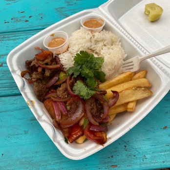 Ceviche7 - Beef stir fry so good!! Comes with fries and white rice - Peruvian Near Me - Austin, Texas Ceviche7 - Beef stir fry so good!! Comes with fries and white rice - Peruvian Near Me - Austin, Texas