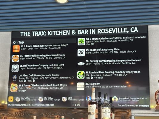 Menu photo 6 The Trax Taproom and kitchen Roseville, CA Menu photo 6 The Trax Taproom and kitchen Roseville, CA