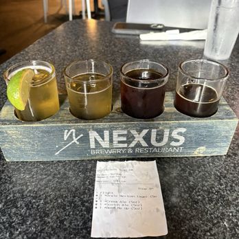 Nexus Brewery and Restaurant - Beer Flight - Breweries Near Me - Albuquerque, New Mexico