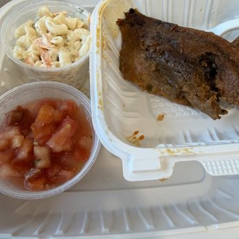 Young's Fish Market - Side Lomi salmon, mac salad and spicy Pastele. - Hawaiian Near Me - Honolulu, Hawaii Young's Fish Market - Side Lomi salmon, mac salad and spicy Pastele. - Hawaiian Near Me - Honolulu, Hawaii